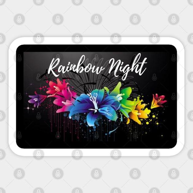 Rainbow Night Sticker by Kachanan@BoonyaShop